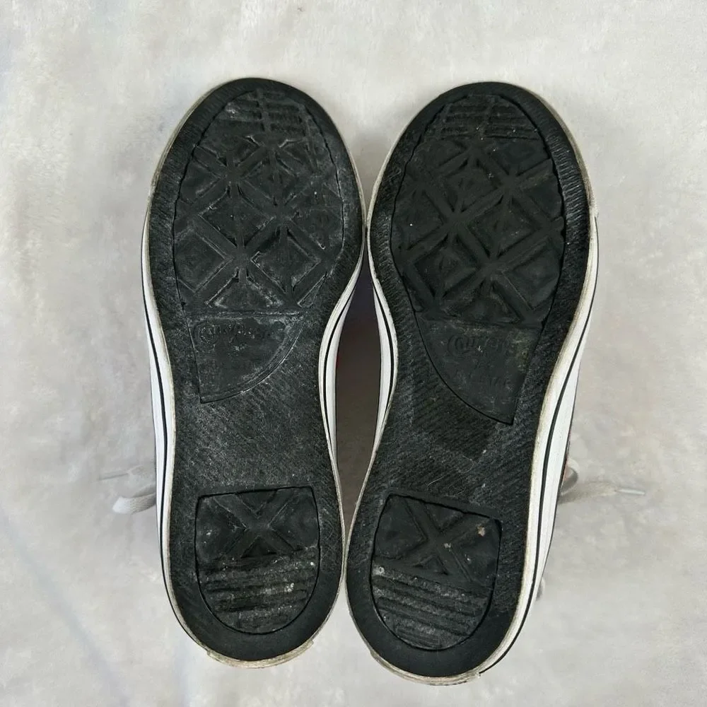 Converse Kids 4.5 Flame Print Chuck Taylor All Star High‎ Tops Black Multicolor
